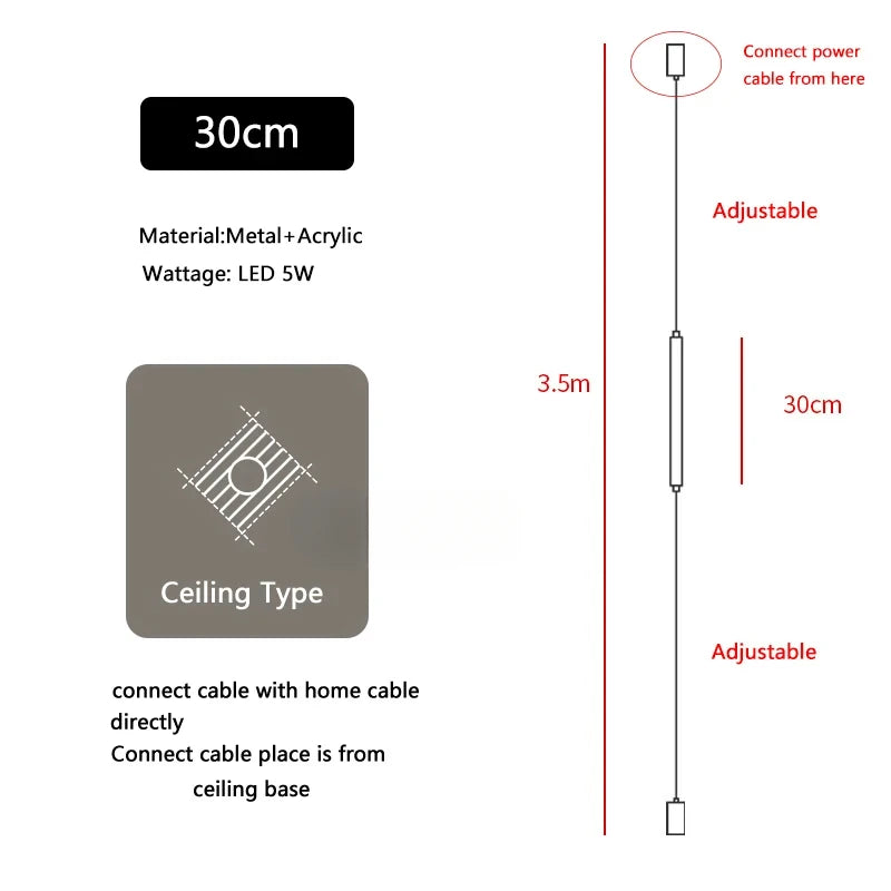 Eterna Beam Floor to Ceiling light