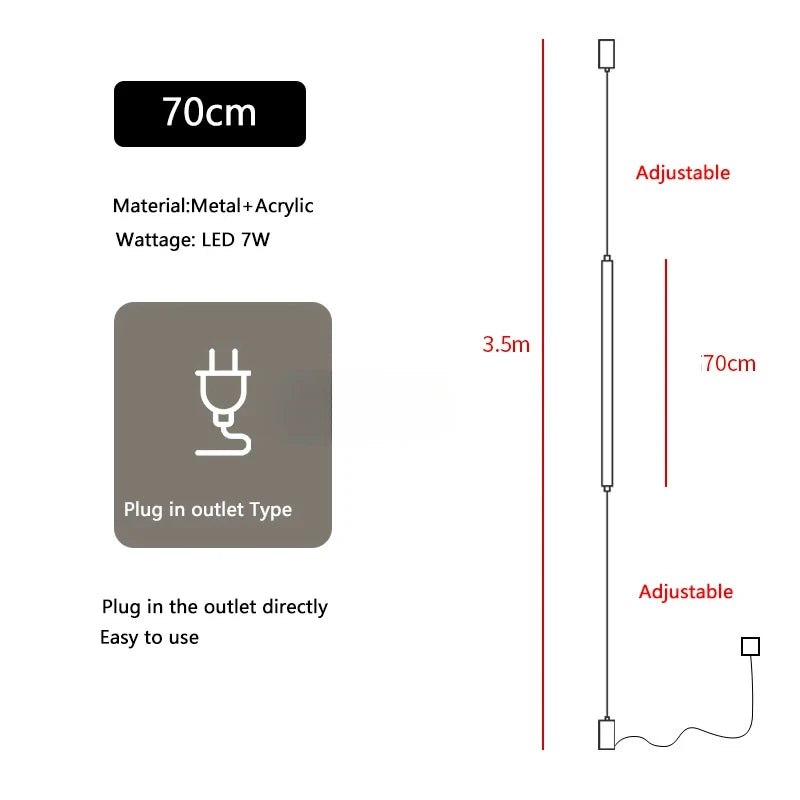 Eterna Beam Floor to Ceiling light