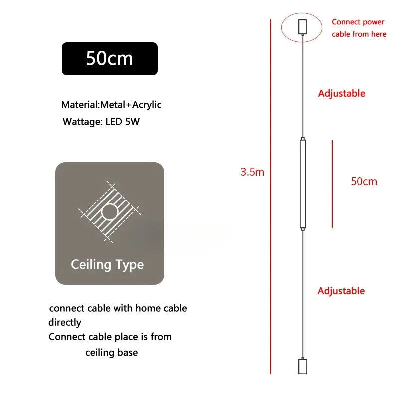 Eterna Beam Floor to Ceiling light