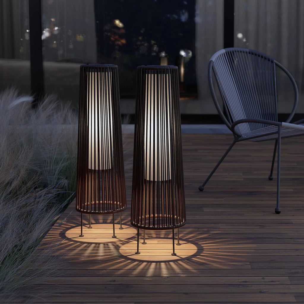 Noir Halo Solar Floor Lamp